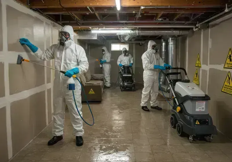 Basement Moisture Removal and Structural Drying process in Edmonson County, KY